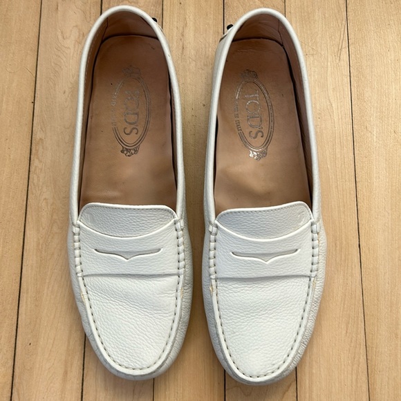 Tod's Shoes - White Leather Tod’s Loafers